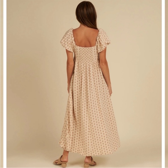 NWOT Rylee + Cru Oceane Lexi Apricot Motif Puff Sleeve Cottagecore Maxi Dress - Picture 2 of 15